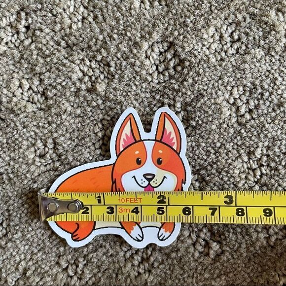 Lying Down Attentive Corgi Sticker - Picture 5 of 6